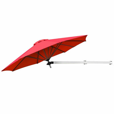 8 Feet Wall Mounted Patio Umbrella with Adjustable Pole - Relaxacare