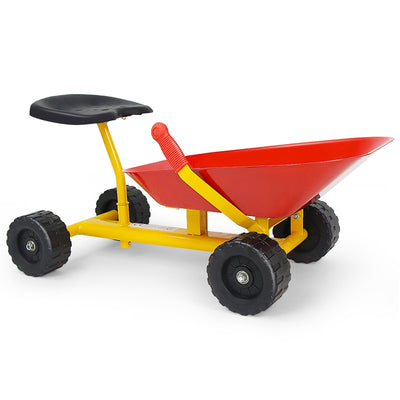8" Heavy Duty Kids Ride-on Sand Dumper w/ 4 Wheels-Red - Relaxacare