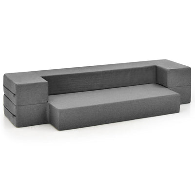 8 Inch Convertible Folding Sofa Bed with Washable Cover - Relaxacare