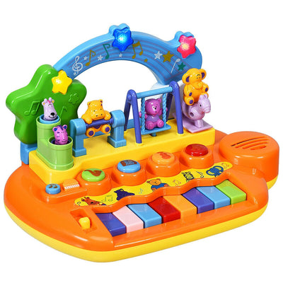 8 Keys Rainbow Piano Keyboard with Animal Playground LED Light - Relaxacare