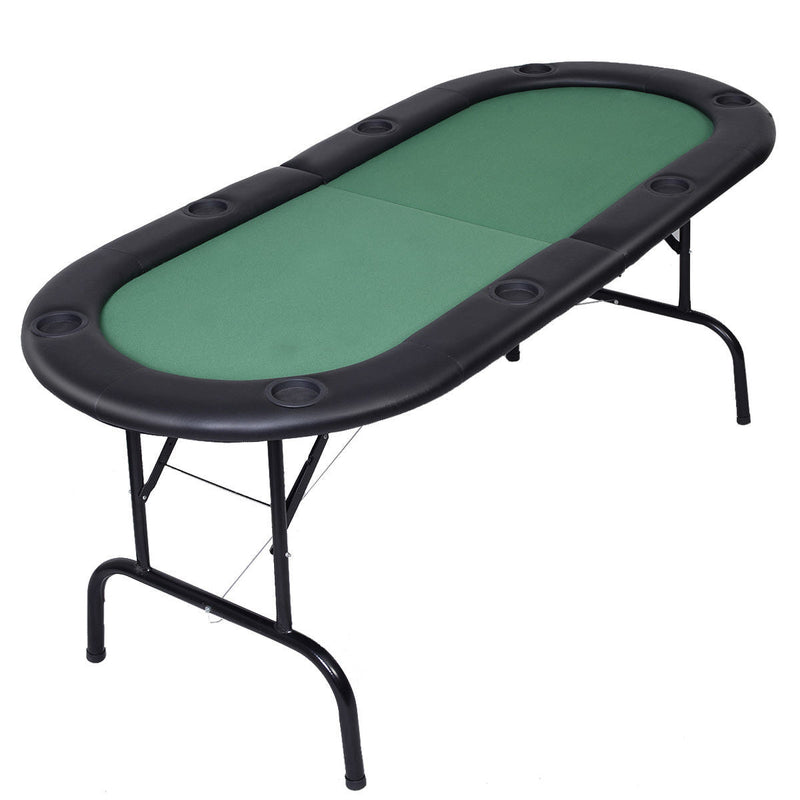 8 Players Texas Holdem Foldable Poker Table - Relaxacare