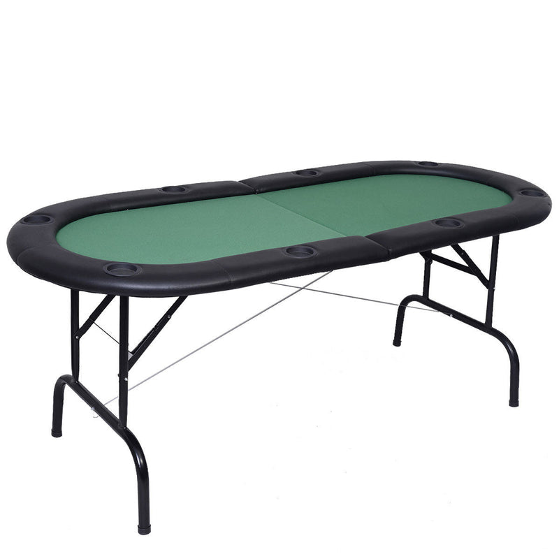 8 Players Texas Holdem Foldable Poker Table - Relaxacare