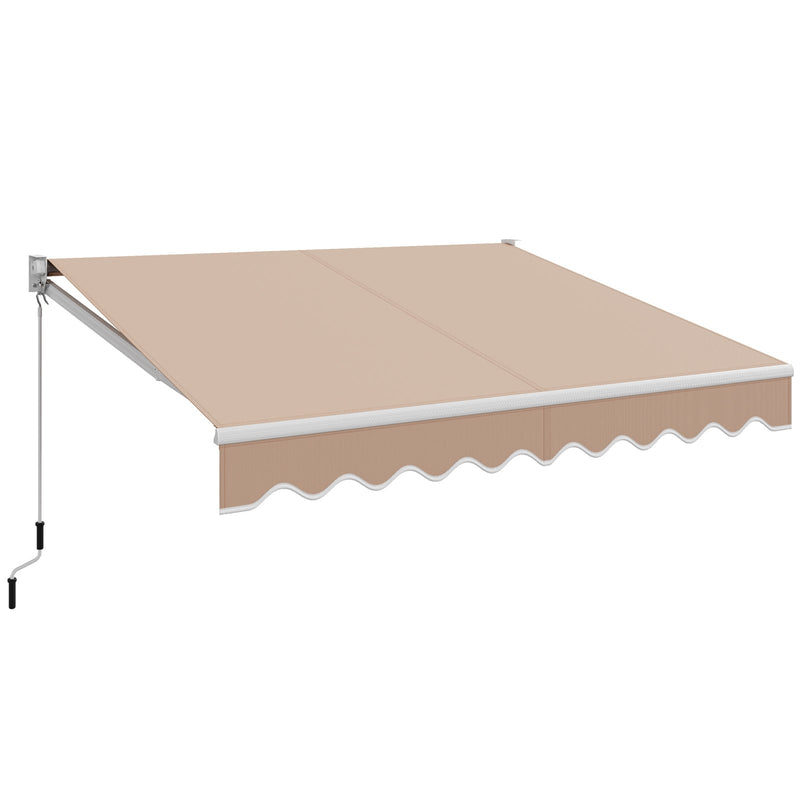 8 x 6.6 Feet Patio Retractable Awning with Manual Crank Handle - Relaxacare