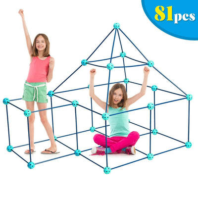 81 Pieces Kids Crazy Construction Fort Building Kit - Relaxacare