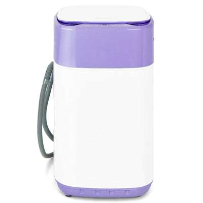 8lbs Portable Fully Automatic Washing Machine with Drain Pump-Purple - Relaxacare