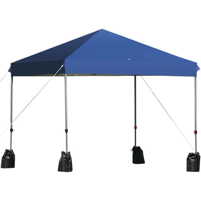 8’x8' Outdoor Pop up Canopy Tent w/Roller Bag-Blue - Relaxacare