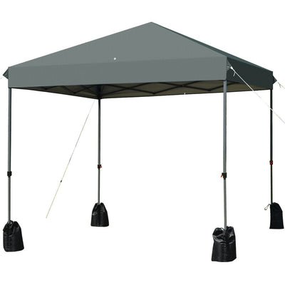 8’x8' Outdoor Pop up Canopy Tent w/Roller Bag-Gray - Relaxacare