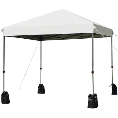 8’x8' Outdoor Pop up Canopy Tent w/Roller Bag-White - Relaxacare