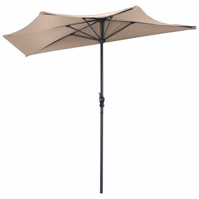 9 Feet Patio Bistro Half Round Umbrella without Weight Base - Relaxacare