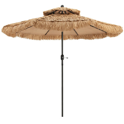 9 Feet Thatched Tiki Umbrella with 8 Ribs - Relaxacare
