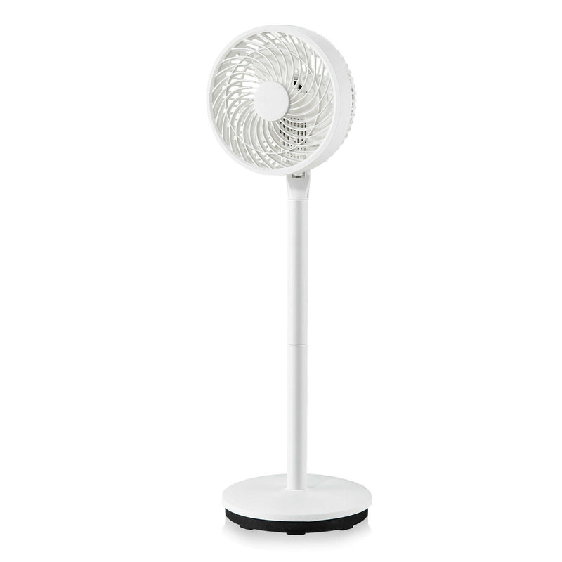 9 Inch Portable Oscillating Pedestal Floor Fan with Adjustable Heights and Speeds - Relaxacare