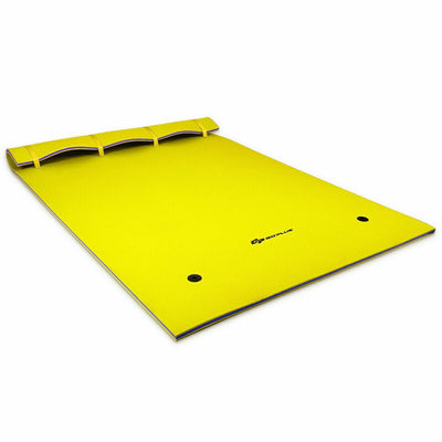 9' x 6' 3 Layer Floating Water Pad Foam Mat -Yellow - Relaxacare
