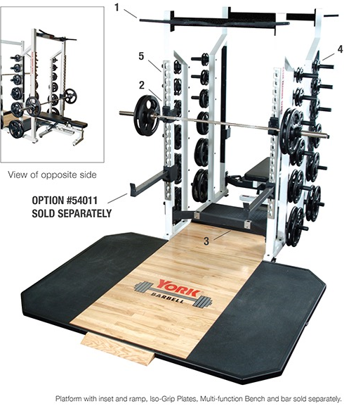 YORK FITNESS - STS Double Half Rack, Black.