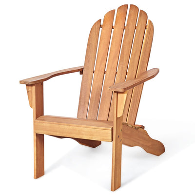 Acacia Wood Outdoor Adirondack Chair with Ergonomic Design - Relaxacare