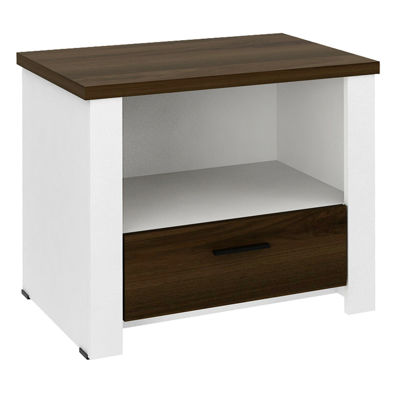 Accent Nightstand with Drawer and Open Shelf - Relaxacare