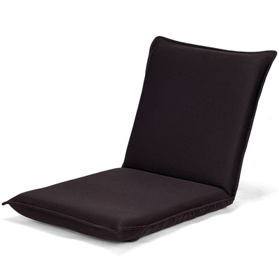 Adjustable 6 position Folding Lazy Man Sofa Chair Floor Chair-Coffee - Relaxacare