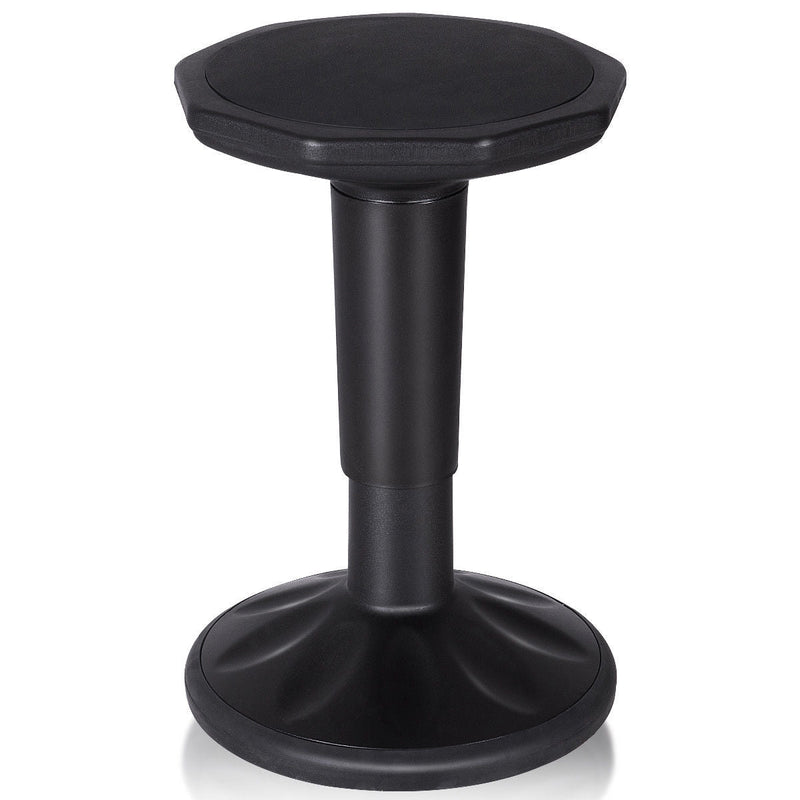 Adjustable Active Learning Stool Sitting Home Office Wobble Chair with Cushion Seat -Black - Relaxacare