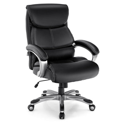 Adjustable Executive Office Recliner Chair with High Back and Lumbar Support-Black - Relaxacare