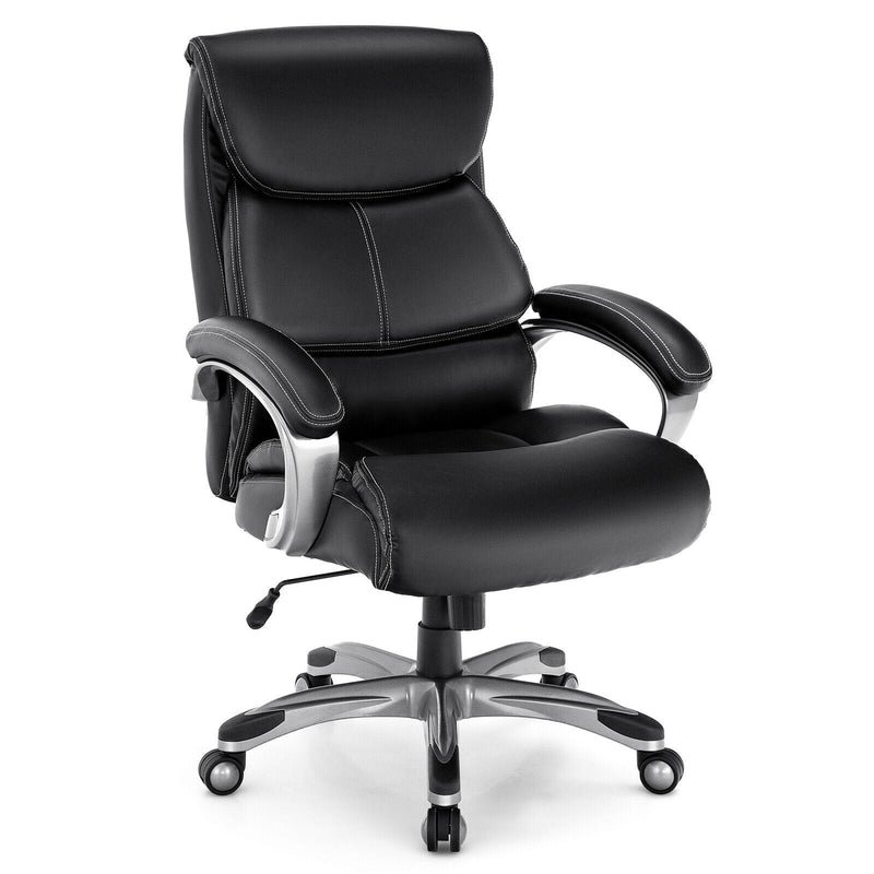 Adjustable Executive Office Recliner Chair with High Back and Lumbar Support-Black - Relaxacare