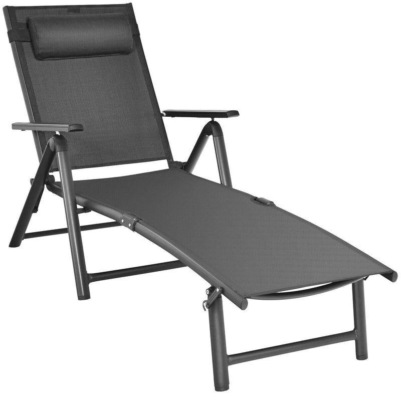 Adjustable Folding Recliner With 7 Backrest Positions-Golden - Relaxacare