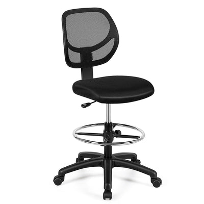 Adjustable Height Mid Back Mesh Drafting Office Chair - Relaxacare