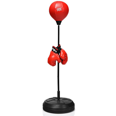 Adjustable Height Punching Bag with Stand Plus Boxing Gloves for Both Adults and Kids - Relaxacare