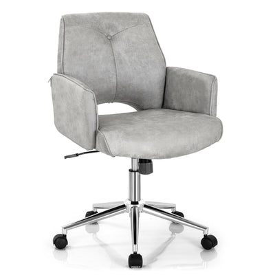 Adjustable Hollow Mid Back Leisure Office Chair with Armrest - Relaxacare