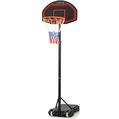 Adjustable Kids' Basketball Hoop Stand with Durable Net and Wheel - Relaxacare
