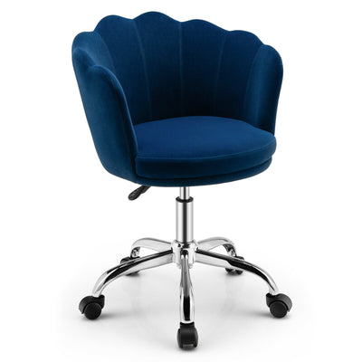 Adjustable Velvet Arm Chair with Wheels-Blue - Relaxacare
