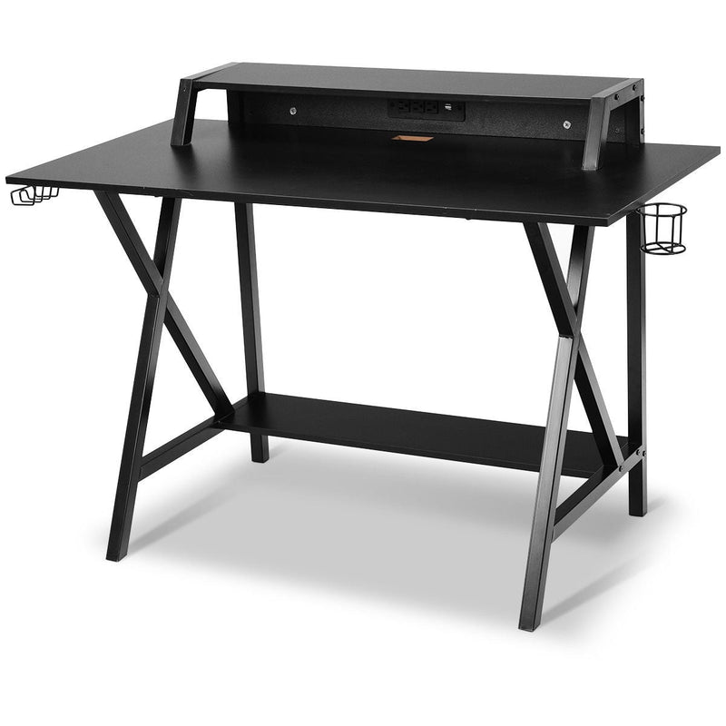 All-in-One Professional Gaming Desk with Cup and Headphone Holder - Relaxacare