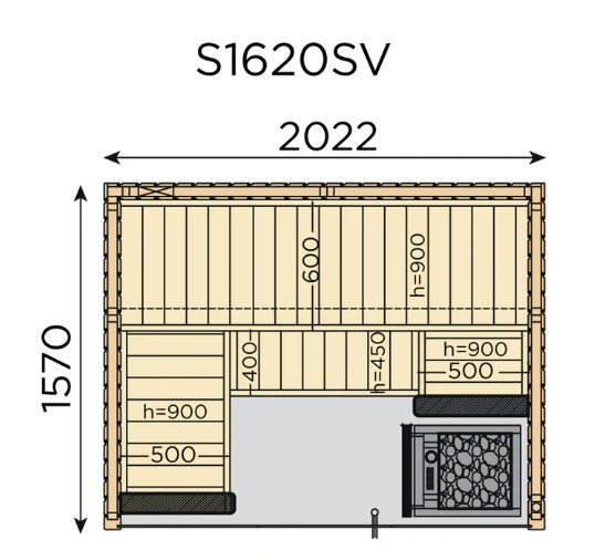 ALMOST HEAVEN - Nordic 4-Person Indoor Traditional Sauna - Relaxacare