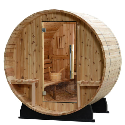 ALMOST HEAVEN - Vienna - 2 Person Canopy Outdoor Barrel Sauna - Relaxacare