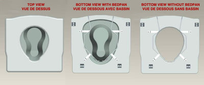 AMG - AquaCare Shower Commode with Swivel armrests, bedpan compatible - Relaxacare