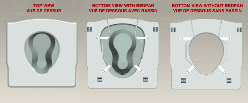 AMG - AquaCare Shower Commode with Swivel armrests, bedpan compatible - Relaxacare