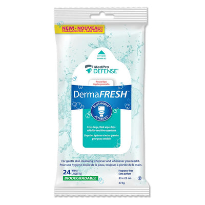 AMG - DermaFresh Flushable/Maceratable Wipes - Relaxacare