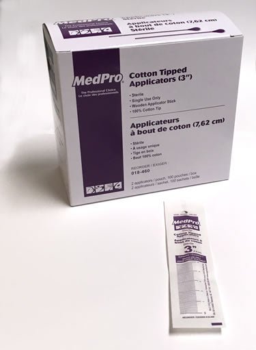 AMG - MedPro Cotton Tipped Applicators (3 in) Sterile, 2 per pouch - Relaxacare