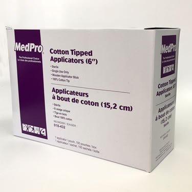 AMG - MedPro Cotton Tipped Applicators (6 in) Sterile, 1 per pouch - Relaxacare