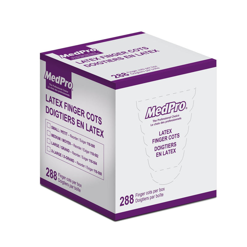 AMG - MedPro Latex Finger Cots (288 per box) - Relaxacare