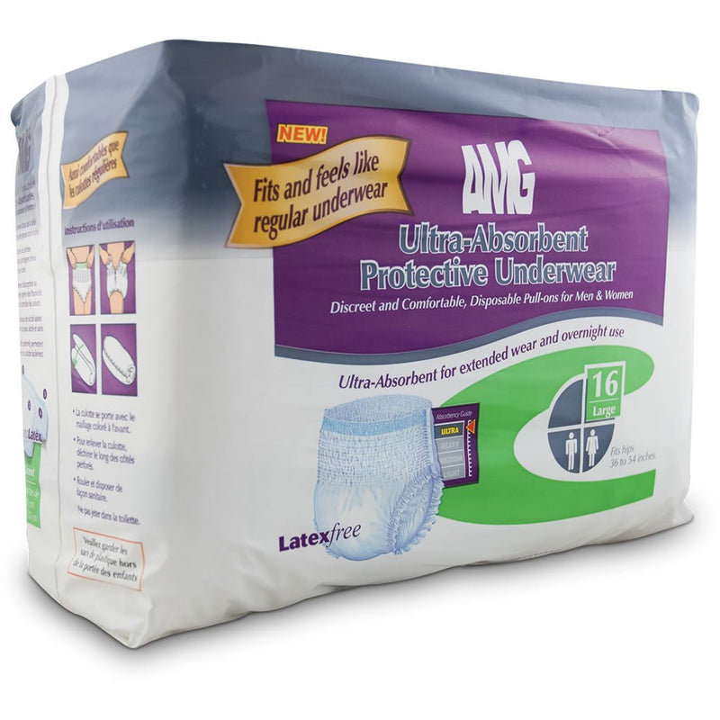 AMG Ultra-Absorbent Underwear (4 bags per case) - Relaxacare