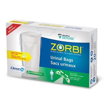 AMG - ZORBI™ Urinal Bags with Cleanis Technology inside (20 Bags / Box) - Relaxacare