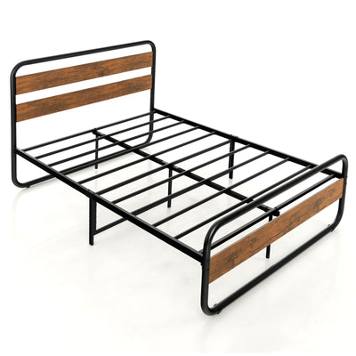 Arc Platform Bed with Headboard and Footboard-Full Size - Relaxacare