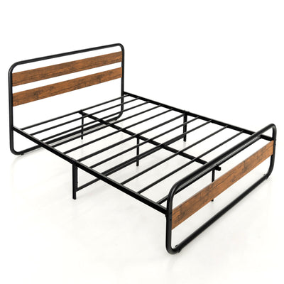 Arc Platform Bed with Headboard and Footboard-Queen Size - Relaxacare