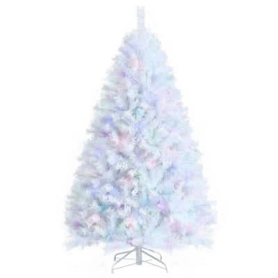 Artificial Christmas Tree with Iridescent Branch Tips and Metal Base - Relaxacare