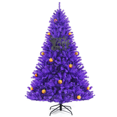 Artificial Halloween Tree with Orange Lights and Pumpkin Ornaments - Relaxacare
