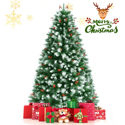 Artificial PVC Christmas Tree with Branch Tips and Metal Stand - Relaxacare