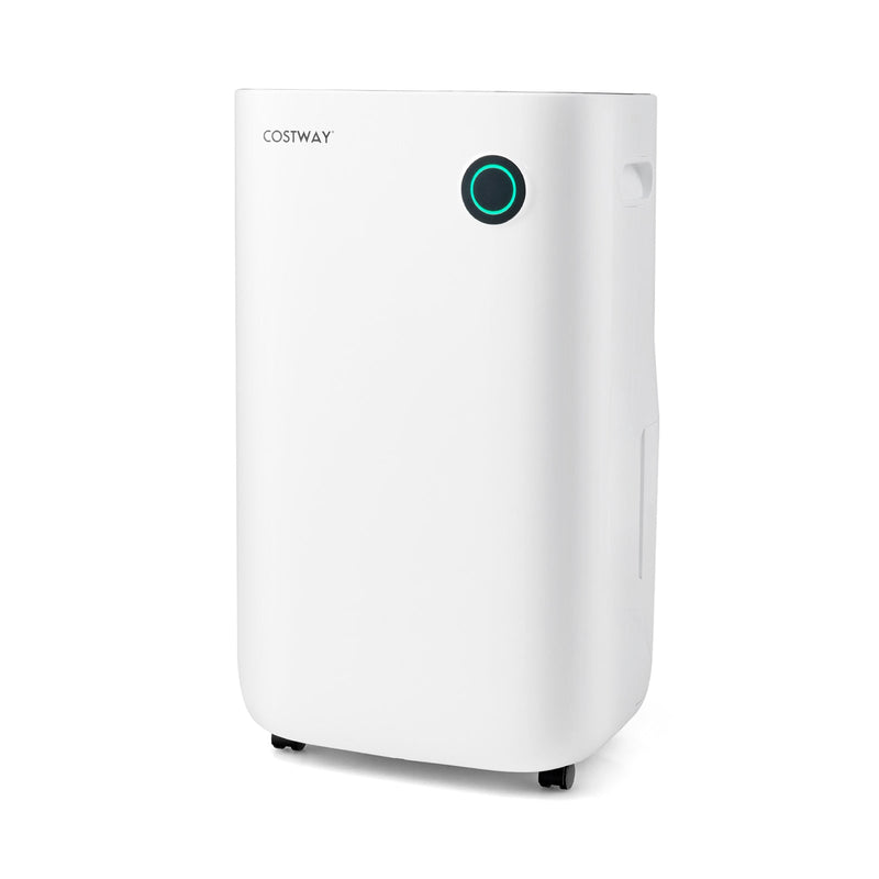 backordered-4500 Sq. Ft Dehumidifier with 5 Modes and 3-Color Indicator Light-White - Relaxacare