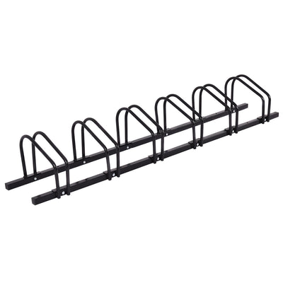 backordered-6 Bike Parking Garage Storage Bicycle Stand-Black - Relaxacare