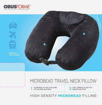 backordered-OBUSFORME Microbead Travel Neck Pillow - Relaxacare