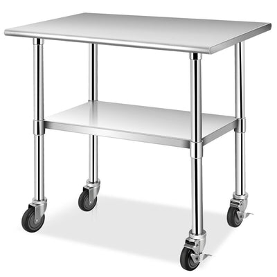 backordered-Stainless Steel Commercial Kitchen Prep and Work Table - Relaxacare