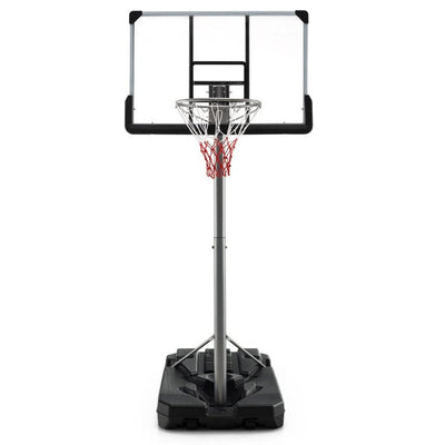 Basketball Hoop with 5.4-6.6FT Adjustable Height and 50" Backboard-Black - Relaxacare